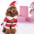 Santa Claus Hat Arms Pet XS-XL Outfit Costume Puppy Dog Christmas Holiday Xmas Clothes Coat Apparel