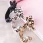Retro Dog Fashion Ring Pet Antique Vintage Yorkie Animal Gift Puppy Wrap Adjustable