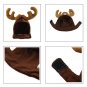 Reindeer Antler Pet S Puppy Dog Kitty Cat Animal Cap Reindeer Christmas Party Holiday Headwear Hat