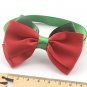 Christmas Bow Tie Colors Red Green Neck Strap Collar Pet Puppy Dog Kitten Cat Holiday Accesory
