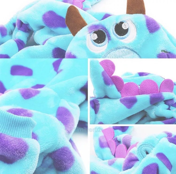 Sulley Monsters Inc Disney Pixar XXSL Pet Hoodie Puppy Dog Costume
