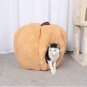 Pumpkin Pet Dog Cat Kennel Cozy Puppy Kitten Cave Bed Removable Cushions Mat Doggie Nest
