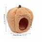 Pumpkin Pet Dog Cat Kennel Cozy Puppy Kitten Cave Bed Removable Cushions Mat Doggie Nest