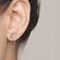 1 Pair Shiny Pink Pet Paws Stud Earrings Fashion Trendy Cat Dog Paw Print Earring Piercing Jewelry