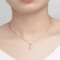 Rose Gold Pink Rhinestones Paw Print Claw Pendant Chain Necklace Pet Dog Cat Animal Fashion Jewelry