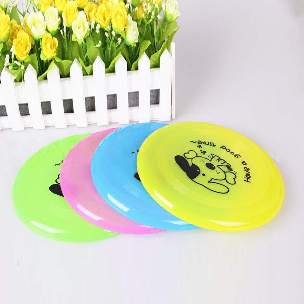 Frisbee Pet Play Toy Dog Flying Saucer Plate Have A Good Time Fetch Outside Beach Yard Game
