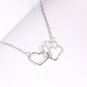 Heart Paw Print Pendant Necklace Charm Cute Pet Animal Lover Puppy Dog Cat Love Fashion Jewelry