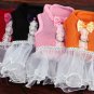 Tutu Skirt Dress Pet Harness Leash S-L Set Clothes Princess Puppy Dog Kitten Cat Outdoor Walk