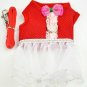 Tutu Skirt Dress Pet Harness Leash S-L Set Clothes Princess Puppy Dog Kitten Cat Outdoor Walk