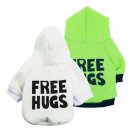 Free Hugs Pullover Pet Hoodie XS-L Puppy Dog Kitten Cat Coat Sweater Cute Apparel Clothes