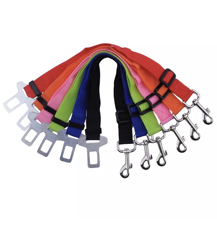 Car Safety Seat Belt Pet Puppy Dog Cat Restraint Blue Leash Adjustable High Quality Outdoor Travel