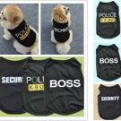 Police K-9 Unit Security Boss XS-L Pet Clothes Summer Apparel Costumes Puppy Dog Cat Vest Clothes