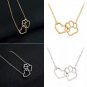 Heart Paw Print Pendant Necklace Charm Cute Pet Animal Lover Puppy Dog Cat Love Fashion Jewelry