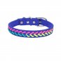Handmade Rope Stitching Collar XS-L Pet PU Leather Colorful Arrow Dog Cat Neck Strap Walk Accessory