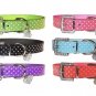 Rhinestone Heart Polka Dot XS-L Collar Adjustable Buckle Neck Strap Pet Puppy Dog Cat