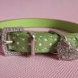 Rhinestone Heart Polka Dot XS-L Collar Adjustable Buckle Neck Strap Pet Puppy Dog Cat