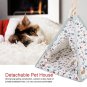 Pet Tent Tepee Bed Puppy Dog Kitten Cat Unique House Nest Cushion Mat Pillow Sleeping Doggie Kennel