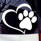 Paw Print Love Heart Pattern Car Window Sticker Vinyl Pet Puppy Dog Kitten Cat Animal Decals