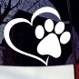 Paw Print Love Heart Pattern Car Window Sticker Vinyl Pet Puppy Dog Kitten Cat Animal Decals