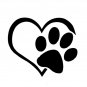 Paw Print Love Heart Pattern Car Window Sticker Vinyl Pet Puppy Dog Kitten Cat Animal Decals