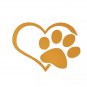 Paw Print Love Heart Pattern Car Window Sticker Vinyl Pet Puppy Dog Kitten Cat Animal Decals
