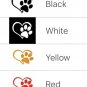 Paw Print Love Heart Pattern Car Window Sticker Vinyl Pet Puppy Dog Kitten Cat Animal Decals