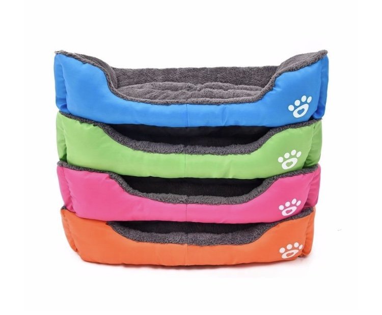 Paw Print Pet Cushion Bed XL-3XL Dog Cat Warm Soft Puppy Kitten Sleep House Sofa Mat Pad Kennel