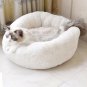 Plush Donut Circle Pet Bed Nest S-L Puppy Kitten Cat Washable Plush Dog Bed with Small Pillow
