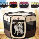 Pet Playpen Tent Portable Outdoor Exercise Puppy Dog Kitten Cat Fence Outdoor Kennel Cage Crate Bag