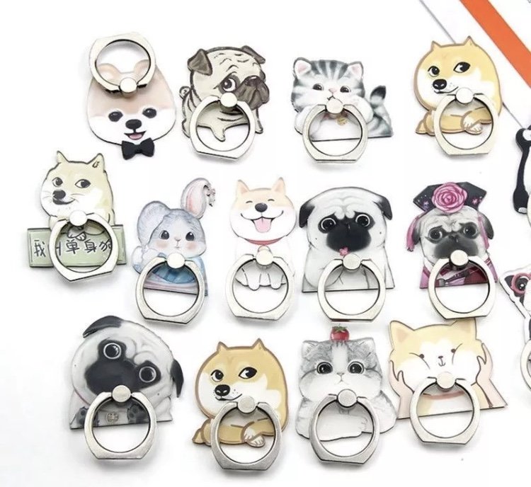 Pet Animal Mobile Phone Ring Holder Stand Universal 360 Mount iPhone iPad Puppy Dog Cat Accessories