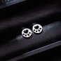 Paw Print Stud Earrings Pet Puppy Dog Kitten Cat Claw Silver Ear Studs Animal Pawprint Style Jewelry