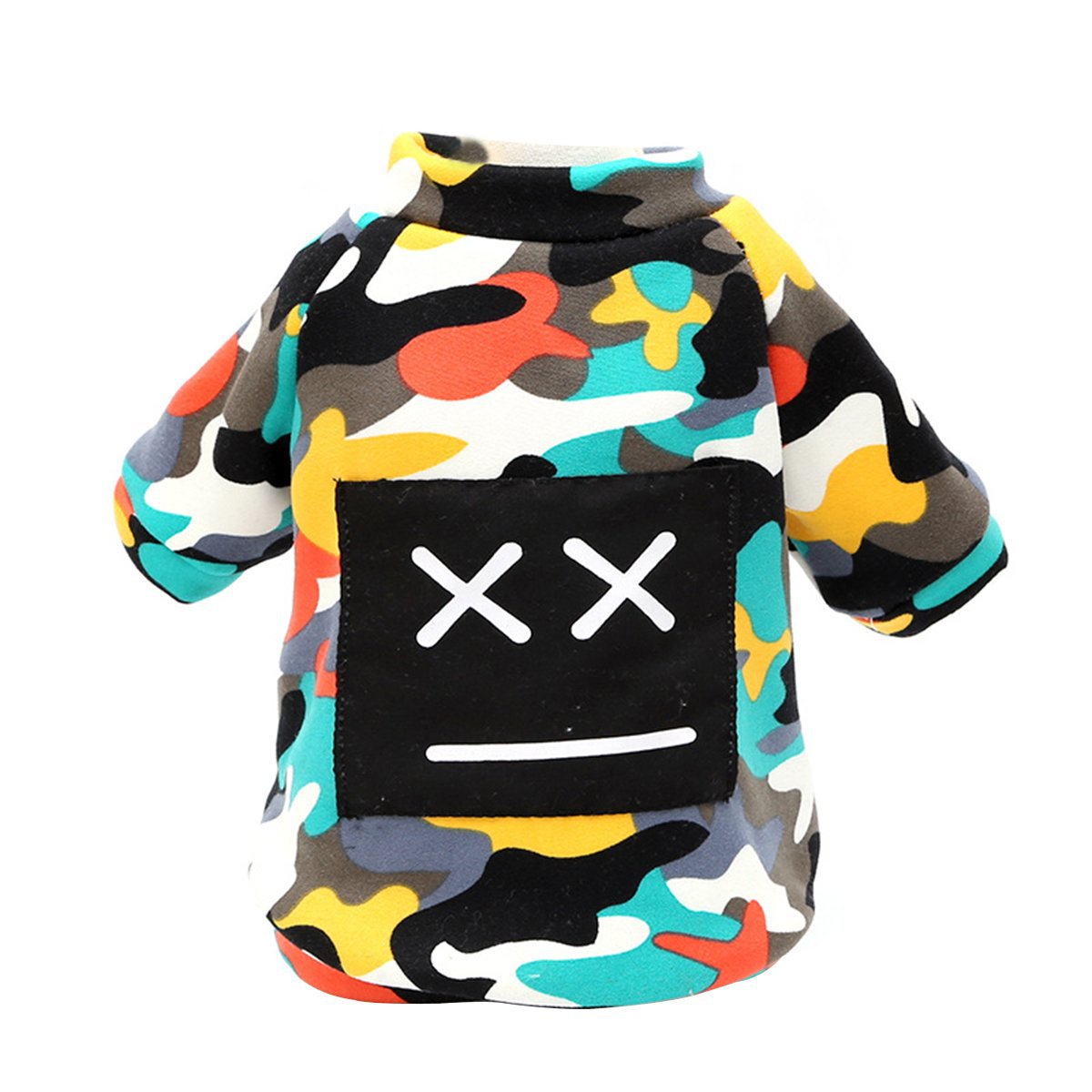 Graphic Print Pet Pullover S-2XL Jacket Puppy Dog Kitten Cat Camo Face Sweater Coat Apparel Clothes