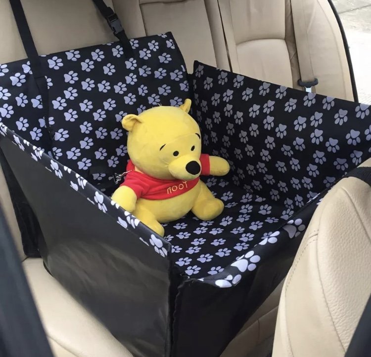 Paw Print Anti Slip Waterproof Folding Safety Pet Dog Car Seat Cover Holder Carrier
