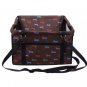 Brown Paw Print Anti Slip Waterproof Folding Safety Pet Dog Car Seat Cover Holder Carrier