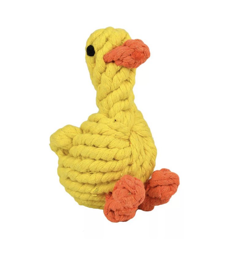 Duck Pet Rope Toy Puppy Dog Tough Strong Chew Toys Cotton Rope Knot