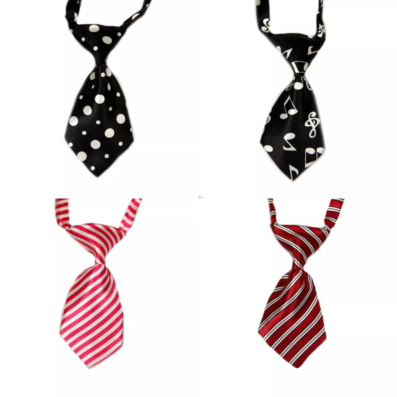 Adjustable Pet Necktie Patterns Print Puppy Dog Kitten Cat Holiday Prop Neck Tie Collar Accessories
