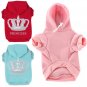 Princess Tiara Pet Hoodie XS-3XL Puppy Dog Cat Warm Pullover Hooded Sweater Jacket Coat Pets Clothes