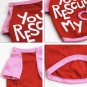 You Rescued My Heart T-Shirt XS-XL Pet Puppy Dog Kitten Cat Top Shirt Pets Clothes