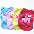 Victoria’s Secret Pink Dog Pet XS-L Clothes Costume Cute Puppy Cat T-Shirt Summer Apparel