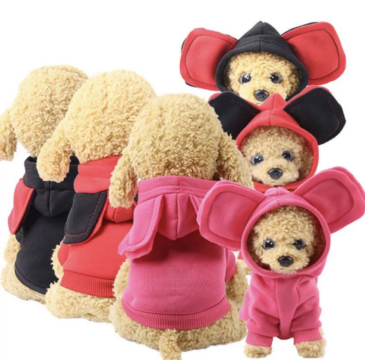 Big Ears Pet Hoodie Sweatshirt XS-2XL Puppy Dog Cartoon Hooded Jacket Coat Sweater Clothes