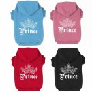 Prince Crown Pet Hoodie XS-3XL Puppy Dog Cat Warm Pullover Hooded Sweater Jacket Coat Pets Clothes