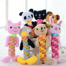 Pet Rope Chew Toy Squeaky Animal Design Squeaker Sound Puppy Dog Interactive Play Toys