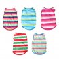 Colorful Stripped Pet Tank Top XS-XL Puppy Dog Cat T-Shirt Top Pets Spring Summer Clothes