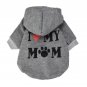 I Love My Mom Pet Color Hoodie XS-L Puppy Dog Cat Hooded Cotton Blend Top Apparel Pets Clothes