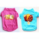 Desserts Printed Pet T-Shirt XS-XXL Puppy Dog Kitten Cat Candy Icecream Spring Summer Pets Clothes