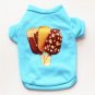 Desserts Printed Pet T-Shirt XS-XXL Puppy Dog Kitten Cat Candy Icecream Spring Summer Pets Clothes