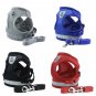Reflective Paw Print Harness Leash XS-XL Set Puppy Dog Soft Mesh Vest Lead Outdoors Pet Walk
