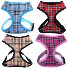No Pull Plaid Pattern Pet Harness XS-XL Soft Mesh Vest Adjustable Chest Strap Collar Puppy Dog Walk