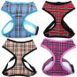 No Pull Plaid Pattern Pet Harness XS-XL Soft Mesh Vest Adjustable Chest Strap Collar Puppy Dog Walk