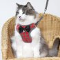 No Pull Checkered Harness Leash S-L Set Pet Puppy Dog Cat Padded Mesh Vest With Bowknot
